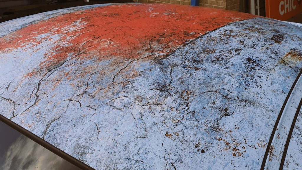 Portfolio - Porsche Gulf Car Vehicle Wrap - Grunge