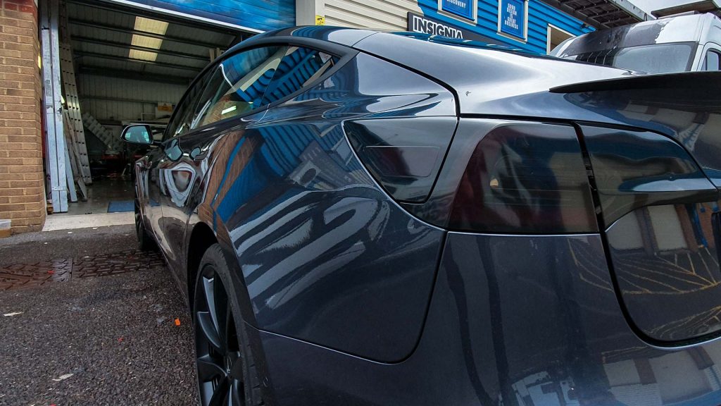 Portfolio - Tesla Car Wrap Back Side - Insignia Signs