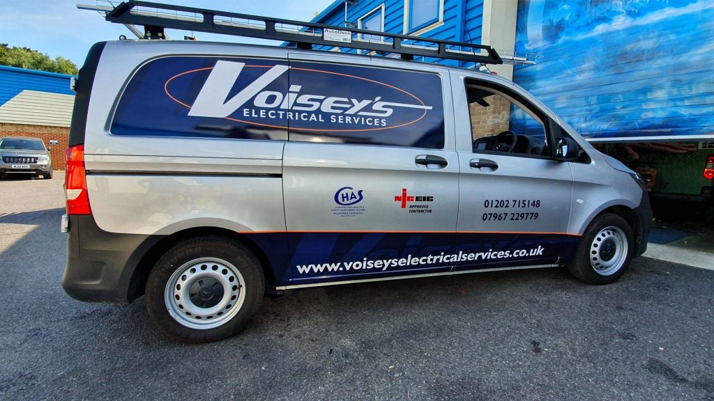 Portfolio - Voiseys Electrical Services Van Vehicle Wrap - Insignia Signs