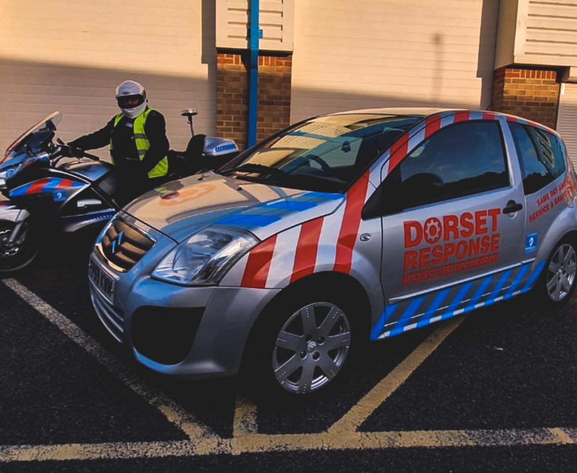 Portfolio - Dorset Response Car and Motorbike Wrap - Insignia Signs