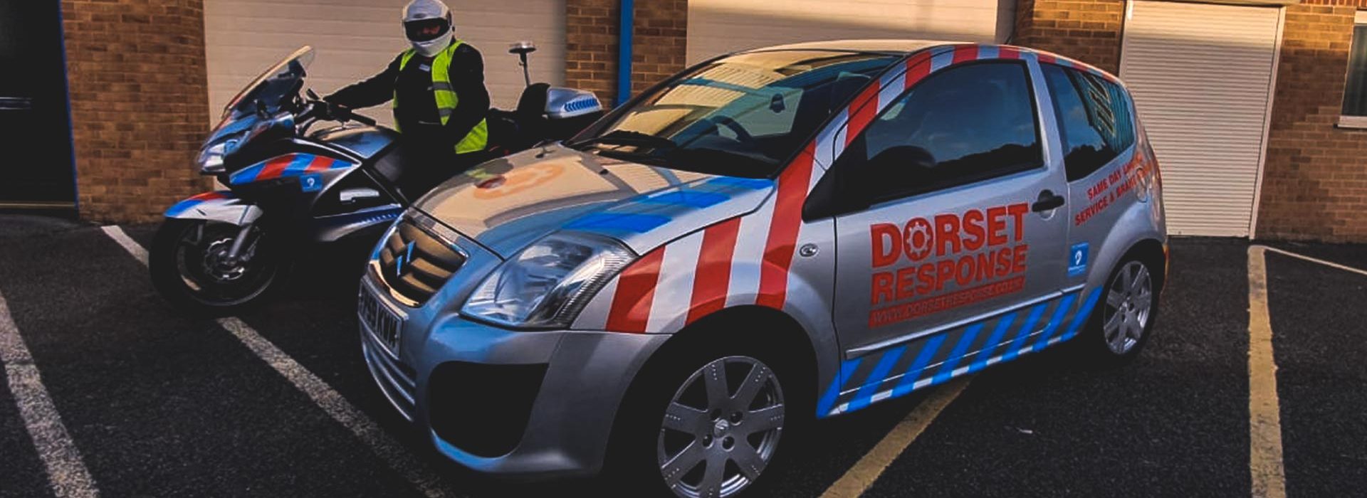 Portfolio - Dorset Response Car and Motorbike Wrap - Insignia Signs