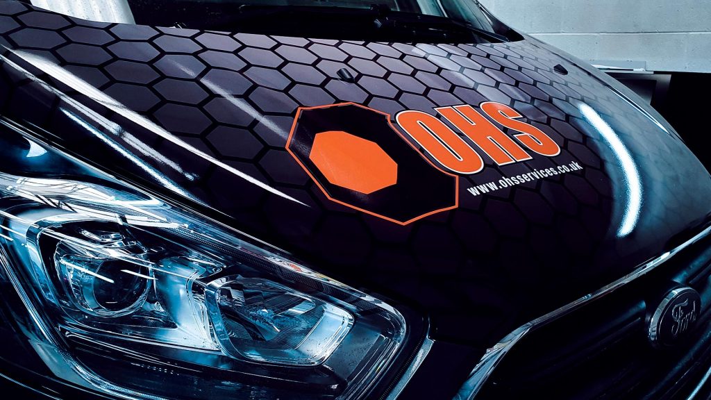 Portfolio - OHS Services Ltd Van Wrap Front Bonnet - Insignia Signs