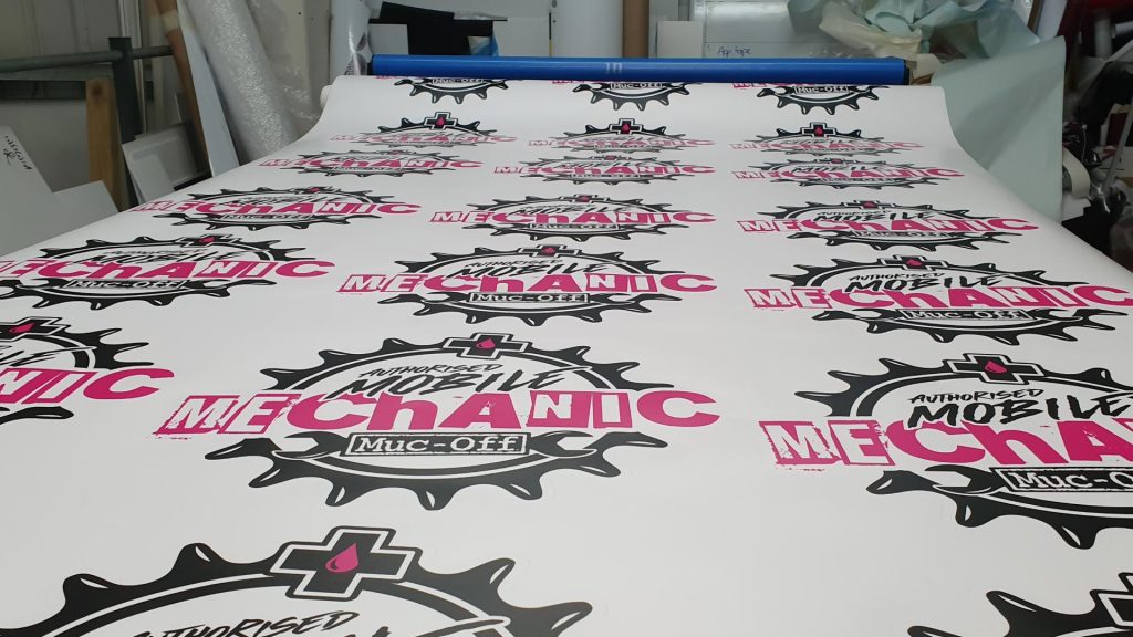 Muc-Off Authorised Mechanic Finished Print - Insignia Signs Portfolio Poole Bournemouth